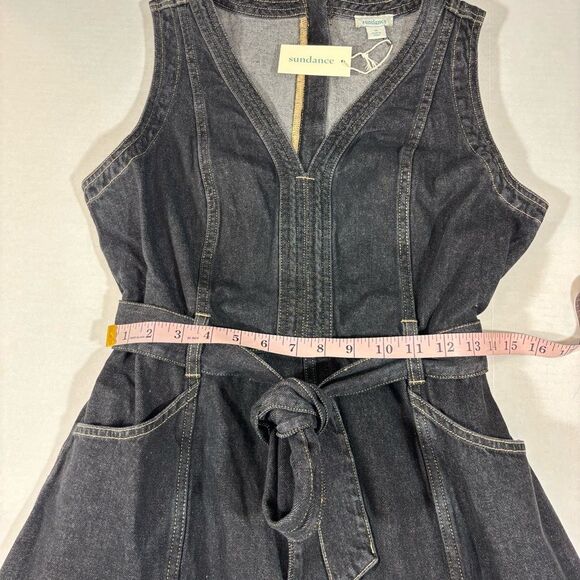 Sundance Poppy Denim Dress in Washed Black NEW Size 12 - Picture 13 of 14